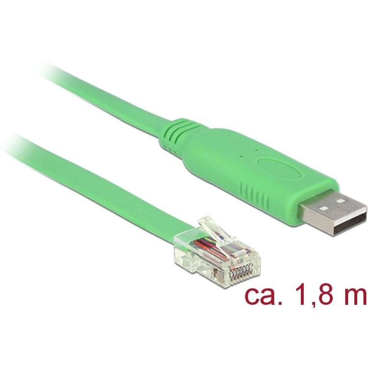 DELOCK USB-Adapter USB/A -> RS232 RJ45 St/St
