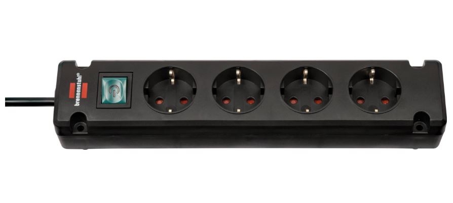stekkerdoos Steckdosenl. Comfort-Line Bremounta 4x1.5m zwart