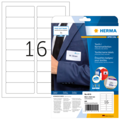 HERMA Textil/Namensetiketten A4 88,9x33,8mm weiß 320St.