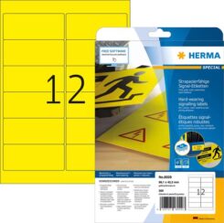HERMA Signal-Etiketten A4 99,1x42,3 mm geel Folie 300 St.