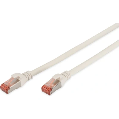 DIGITUS Patchkabel Cat6 S/FTP 2xRJ45 1.0m weiß afgeschermd