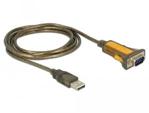 DELOCK Adapter USB-A -> RS232 DB9 St/Bu 1.5m erw. Temp.-Ber.