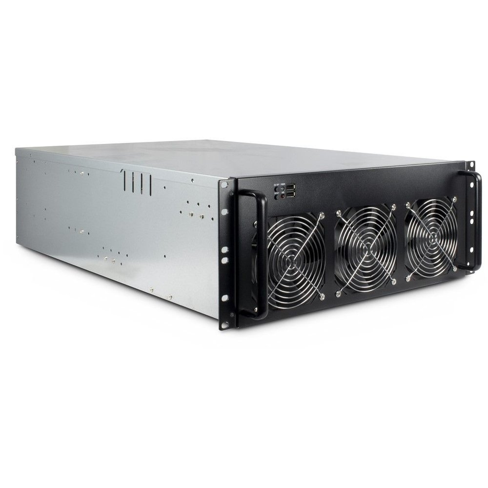 Inter-Tech Mining-Rack 4W2 4HE 6 x 120 mm koeler
