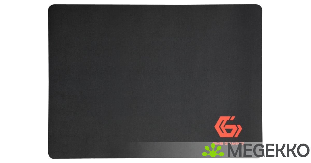 gembird muismat zwart 250x350mm rutschfeste onderkant