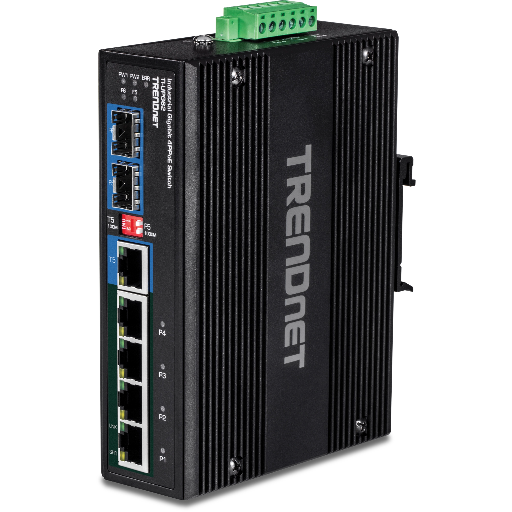 TRENDnet Switch 6-port Industrial Gbit UPoE Metall IP30