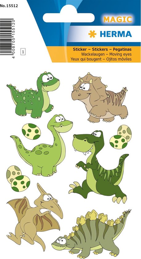 HERMA Sticker MAGIC Dinokinder Wackelaugen
