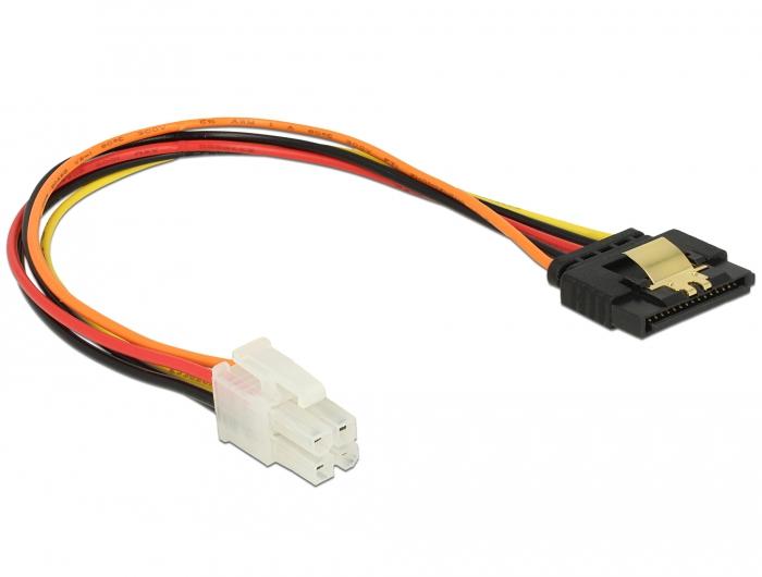 DELOCK Kabel P4 4Pin St > SATA 15Pin Bu 0.20m