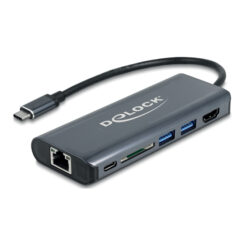 DELOCK Dockingstation USB-C HDMI 4K 30Hz/Gigabit LAN/USB PD