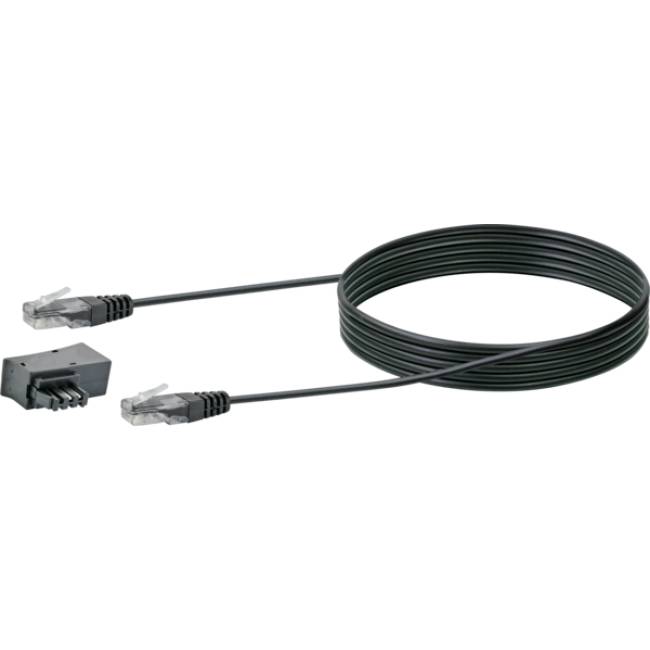Schwaiger Steckeradapter TAE-F/RJ45 3m zwart