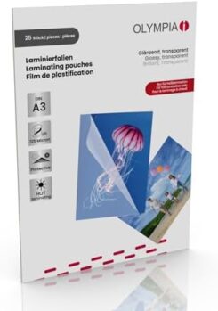 Olympia Laminierfolien DIN A3, 25 stuks 125 mic