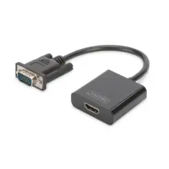 DIGITUS Converter VGA > HDMI + Audio Full HD 1080p zwart