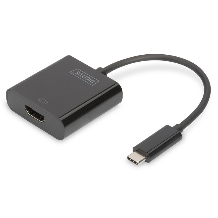 DIGITUS Adapter USB3.0/C -> HDMI 4K 19.5cm zwart