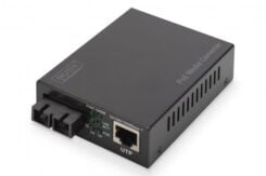 DIGITUS Converter Gigabit PoE Singlem.Media RJ45/SC SM PSE