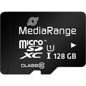 MediaRange SD MicroSD Card 128GB UHS-1 Cl.10 inkl. Adapter