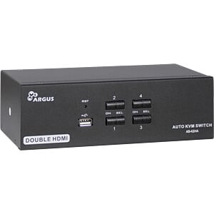 Inter-Tech KVM Switch AS-42HA HDMI, 4 Port, Metall