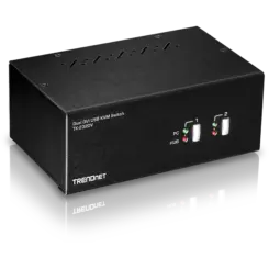 TRENDnet KVM 2-Port DVI USB Switch met Audio USB 2.0 Hub