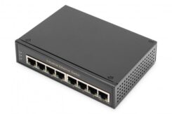 DIGITUS Switch Ind. 8-Port Gigabit Unmanaged zwart