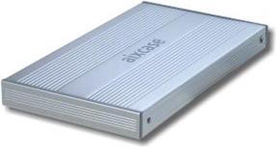 aixcase Behuizing zilver USB2.0 2.5 6.4cm SATA HDD ALU