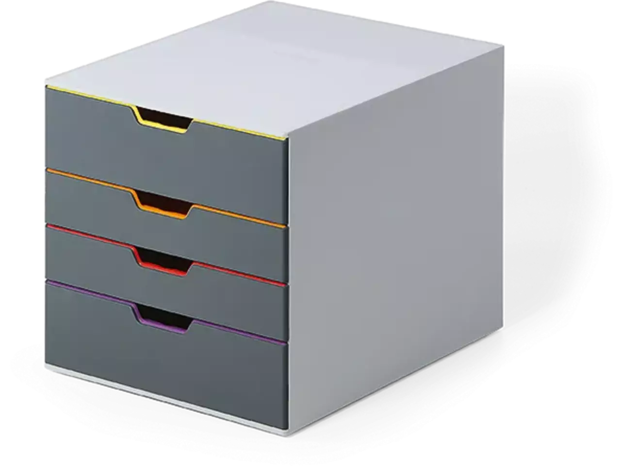 DURABLE Schubladenbox VARICOLOR 4 Fächer Etiketten mehrfbg