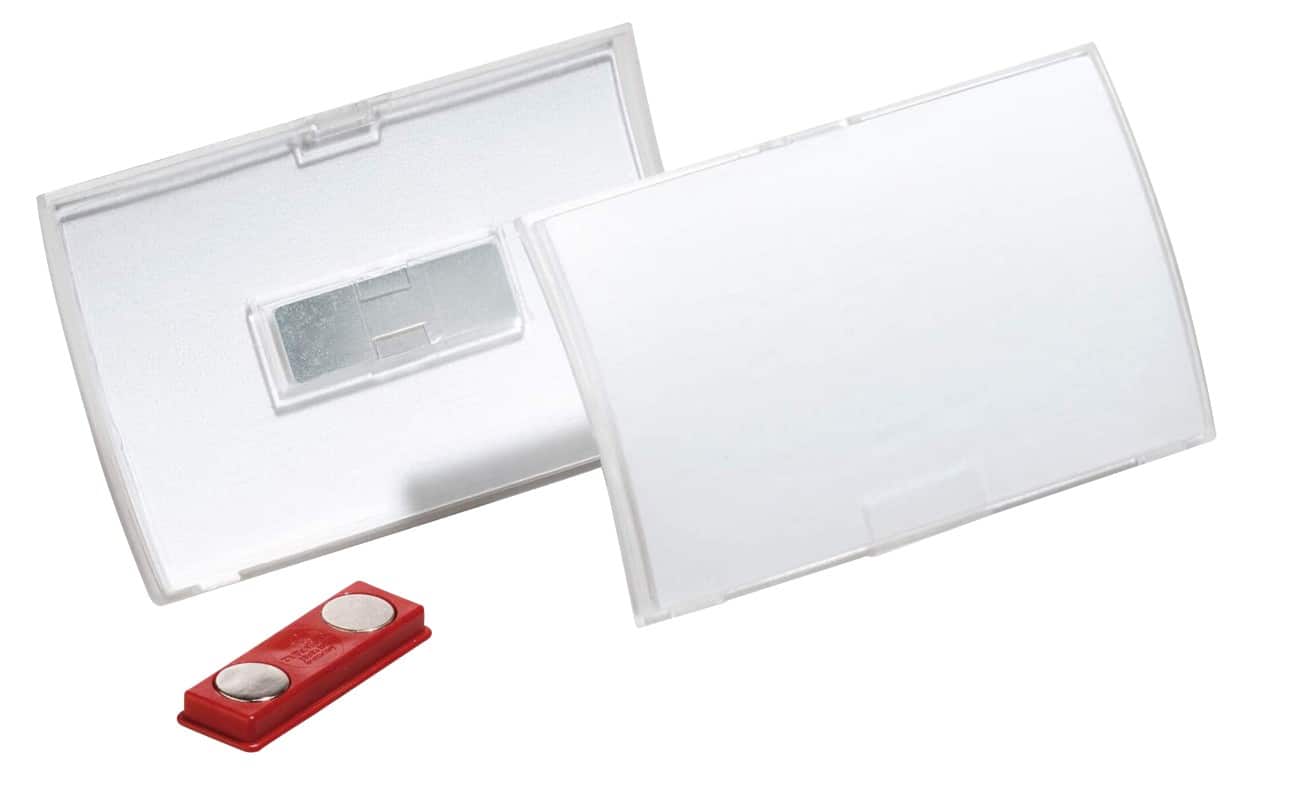 DURABLE Naambadge uitvouwbaar met magneet 40 x 75 mm (verpakking 10 stuks)
