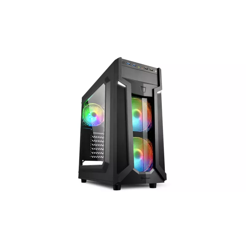 Sharkoon Behuizing VG6-W RGB ATX 1xAcryl zwart