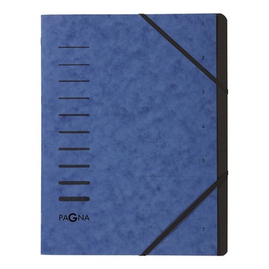 PAGNA Ordnungsmappe 7 Fächer 1-7 blauw