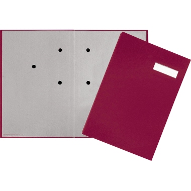 PAGNA Unterschriftsmappe Stoffeinband 20 Fächer rood