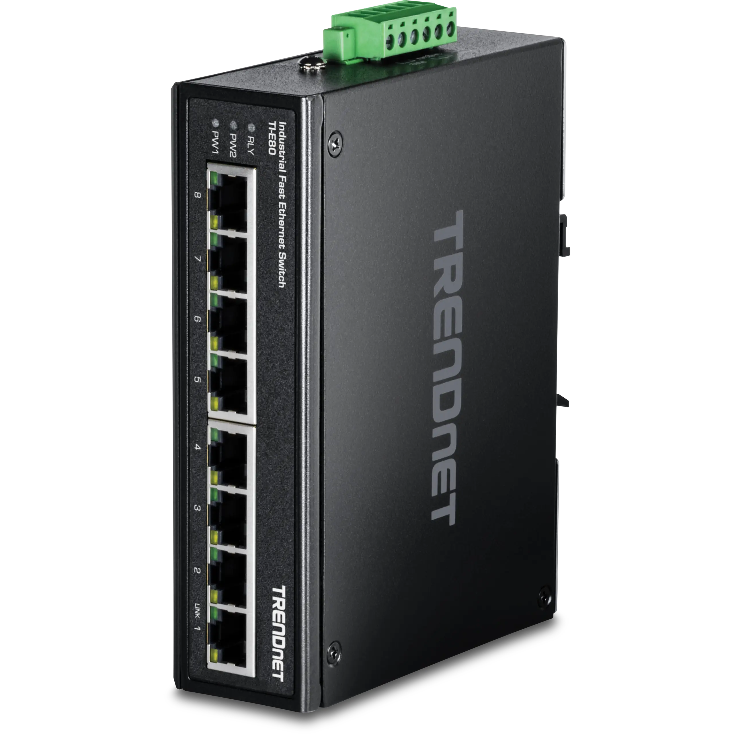 TRENDnet Industrie Switch 8 Port Fast Ethernet L2 DIN-Rail