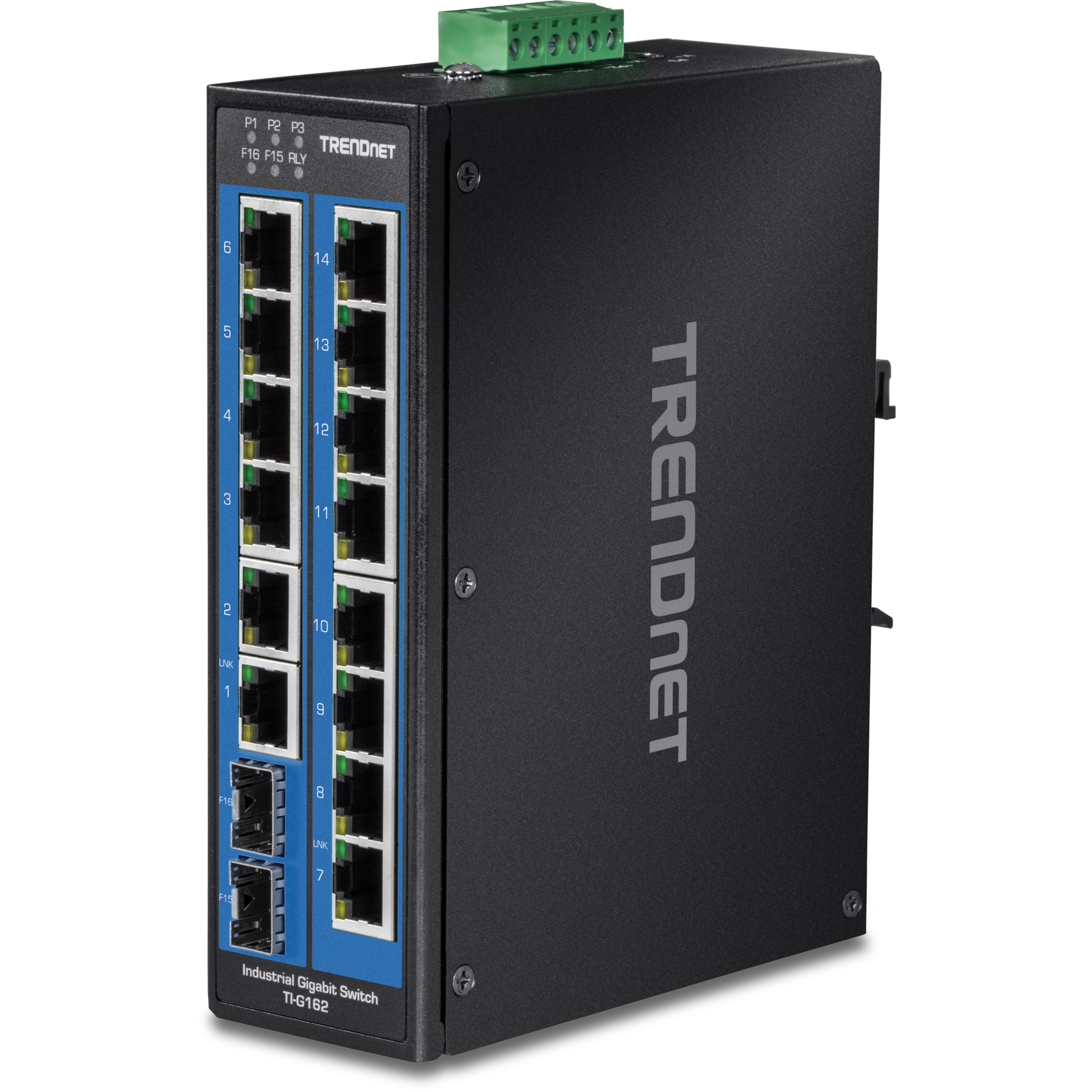TRENDnet Industrie Switch 16Port Gbit DIN-Rail