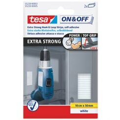 tesa ON&OFF Extra Strong Klettstreifen weiß 2St. 10/50