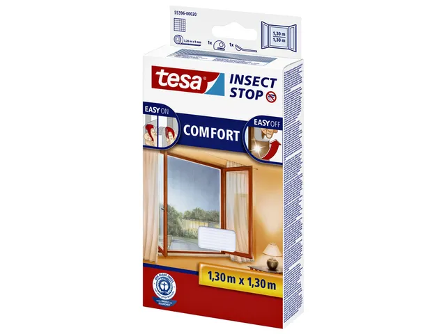 tesa Fliegengitter Comfort Klettband 1,3x1,3m weiß