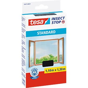 tesa Fliegengitter Standard Klettband 1,1x1,3m antraciet