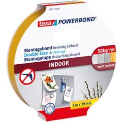 tesa Powerbond Montageband Indoor 5m 19mm