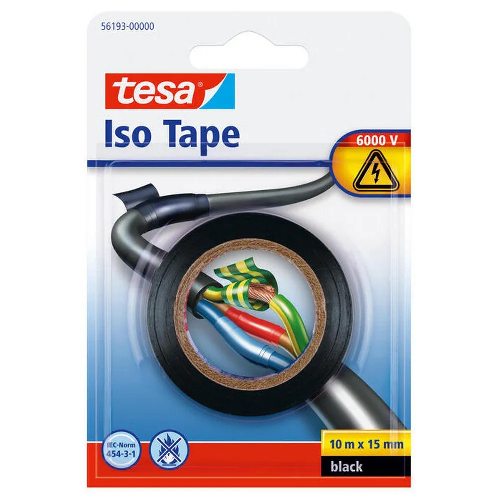 tesa Isolierband 10m 15mm zwart Blister