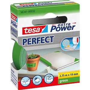 tesa extra Power Perfect Gewebeband 2,75m 19mm groen