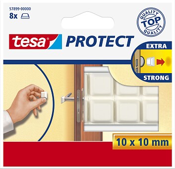 tesa Protect Schutzpuffer quadratisch 10 x 10mm weiß 8St.