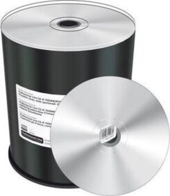 MediaRange CD-R 700MB 100pcs vollflächig bedruckbar zilver