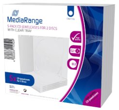 MediaRange CD-Leerhülle voor 2 Dics 10.4mm transpa. Tray 5pcs