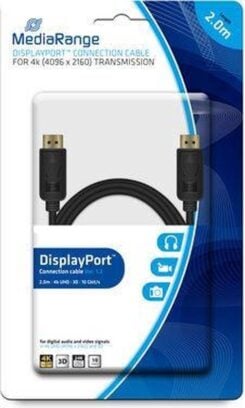 MediaRange DisplayPort aansluitkabel 10 Gbit/s 2m zwart