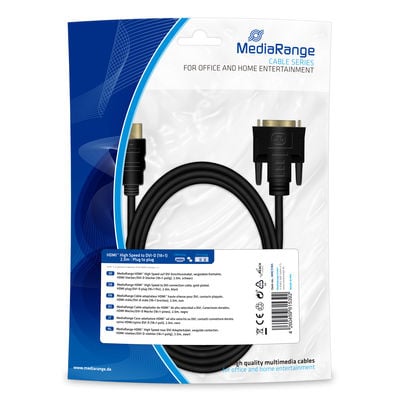 MediaRange HDMI-Kabel HDMI -> DVI 2.0m zwart