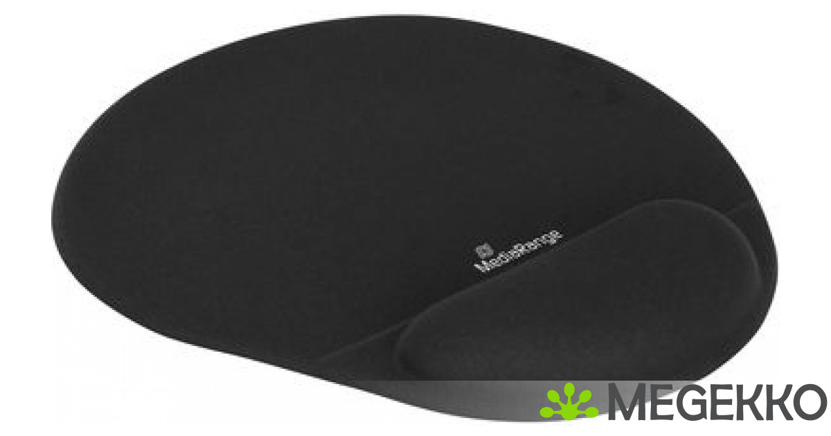 MediaRange muismat ergonomisch met Polssteun zwart