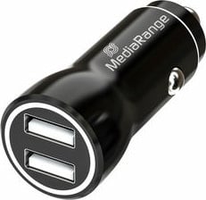 MediaRange Kfz-Lader 3100mA 2x USB-A zwart/zilver