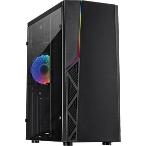 Inter-Tech Gaming-Behuizing B-02 120mm RGB-koeler,LED-Streifen retail
