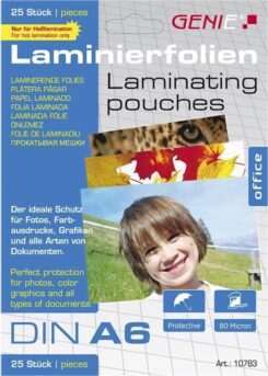 GENIE Laminiertaschen 25 A6 - Folien