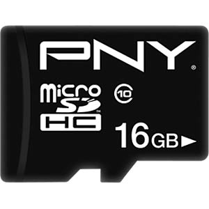 SD MicroSD HC Card 16GB PNY Performance Plus Cl.10 retail