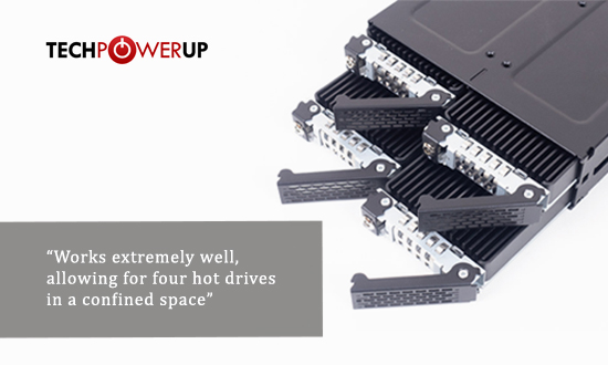 IcyDock 4x M.2 NVMe to 4x MiniSAS HD in 1x 5.25 bay mob rac