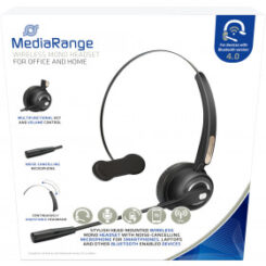 MediaRange Headset Bluetooth monaural zwart