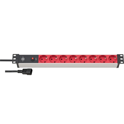 stekkerdoos stekker omlijsting Alu-Line 48.3cm 8x 2m rood