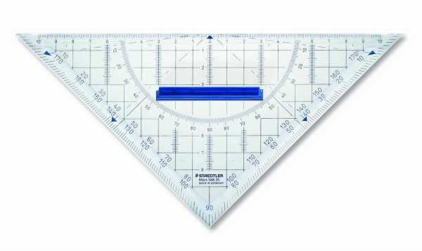 STAEDTLER Geodreieck 22cm Acryl m.Griff trans