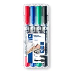STAEDTLER Perm.markeer stift Lumocolor duo 4St Box